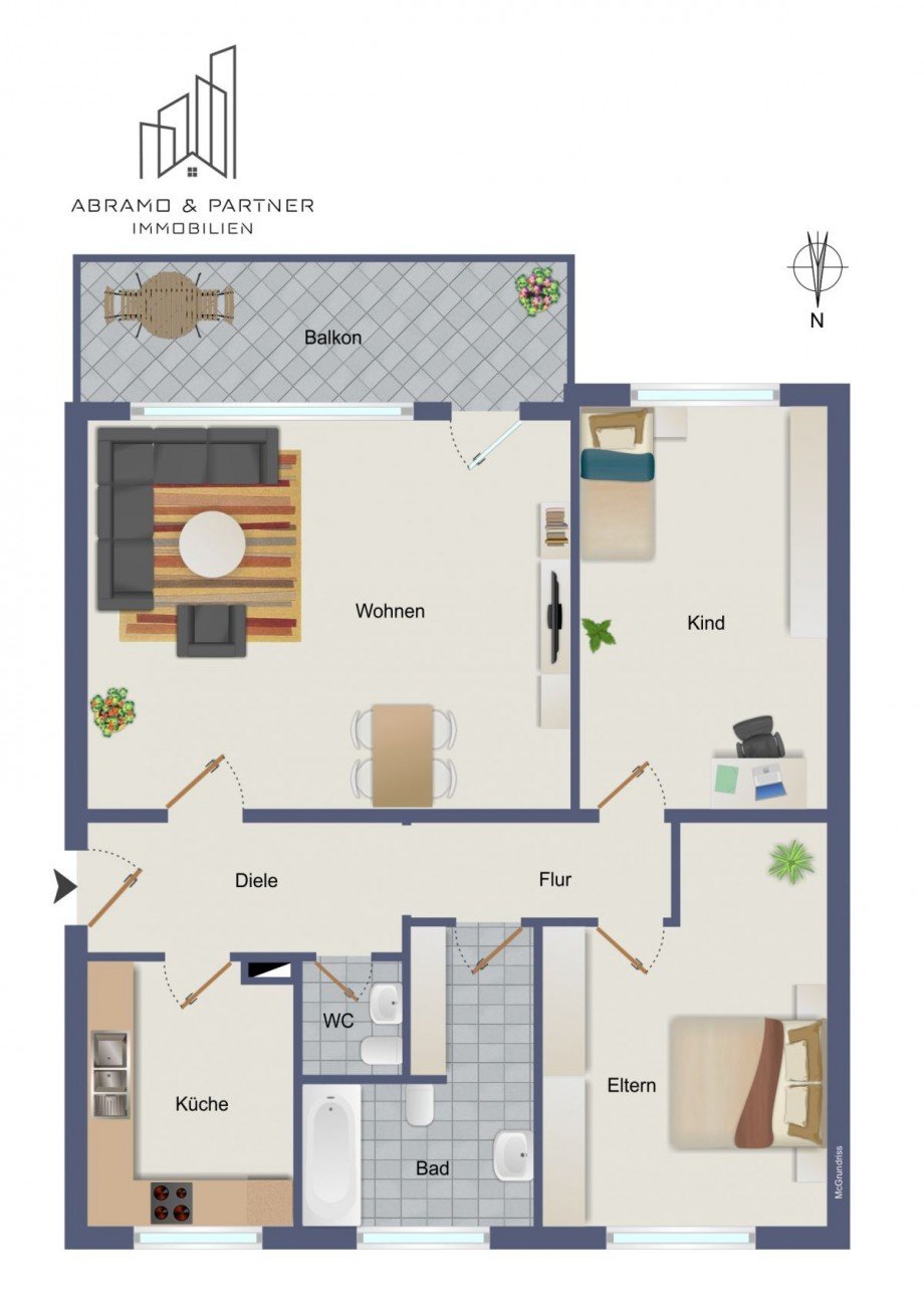 Grundriss Etagenwohnung Bischofsheim